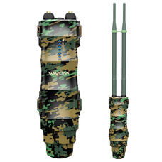 Wavlink camouflage outdoor WiFi extender, front and pole-mounted views
