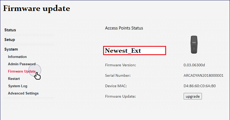 Newest wifi extender firmware update